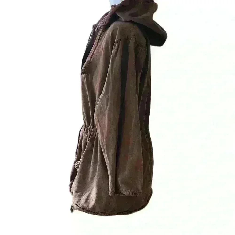AIRPORT Chocolate Brown Lightweight Jacket Size Medium - Picture 6 of 8